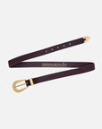Adrie | Skinny Leather Belt Women: Black