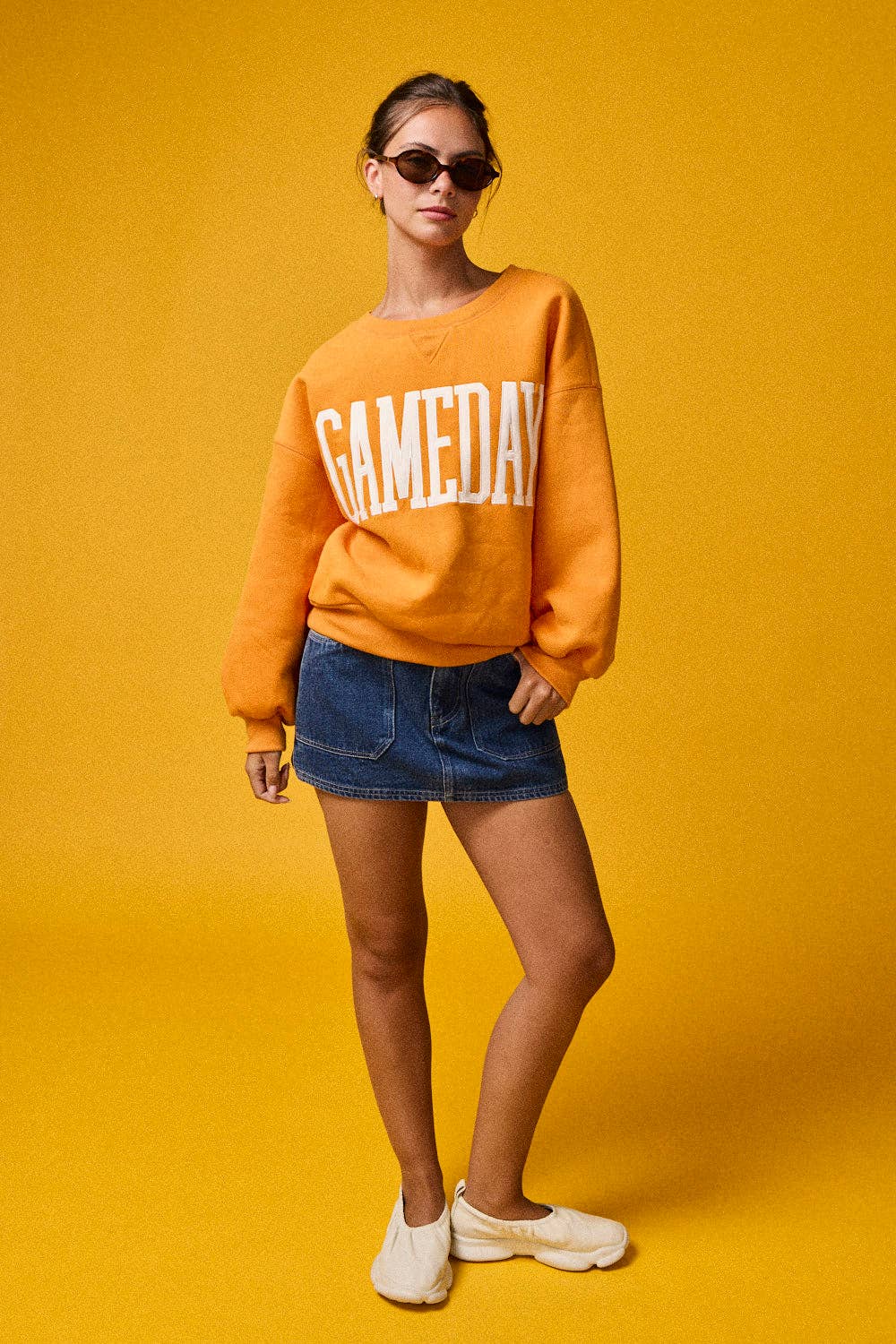 Heather Gameday Sweatshirt: White Melange