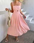 High-Waisted Cami Dress: Pink