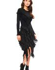 Black Ruffle Dress
