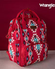 Wrangler Aztec Multi Function Backpack: Red