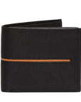 Mens Cow Leather Wallet: Black