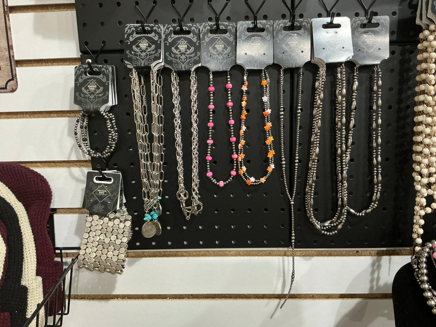 Navajo pearl necklace-orange star