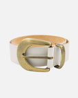 MADE TO ORDER Andrea | Gold Buckle Leather Belt Women: Wine