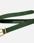MADE TO ORDER Andrea | Gold Buckle Leather Belt Women: Wine