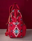 Wrangler Aztec Multi Function Backpack: Red