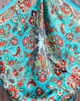 Turquoise Paisley Wild Rag