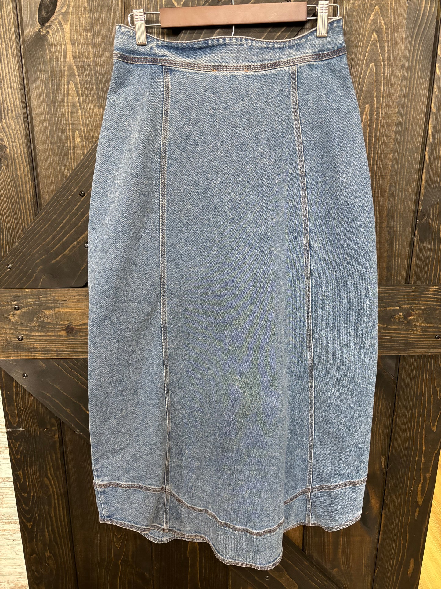 Button Down Jean Skirt