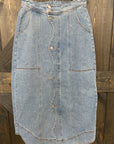 Button Down Jean Skirt