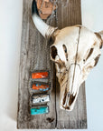 Western Semi Stone Bar Necklace: WHITE