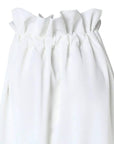 Frill hem sleeveless flowy tank top: YELLOW
