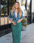Polly Side Slit Midi Skirt: Cheetah Brown