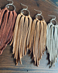 Bozeman Fringe Earrings: Brown
