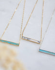Turquoise Bar Necklace