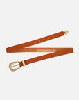 MADE TO ORDER Adrie | Skinny Leather Belt Women: Black