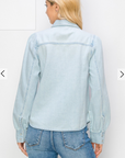 Risen: Long Sleeve Denim Look Button Down