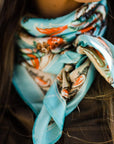 Turquoise Paisley Wild Rag