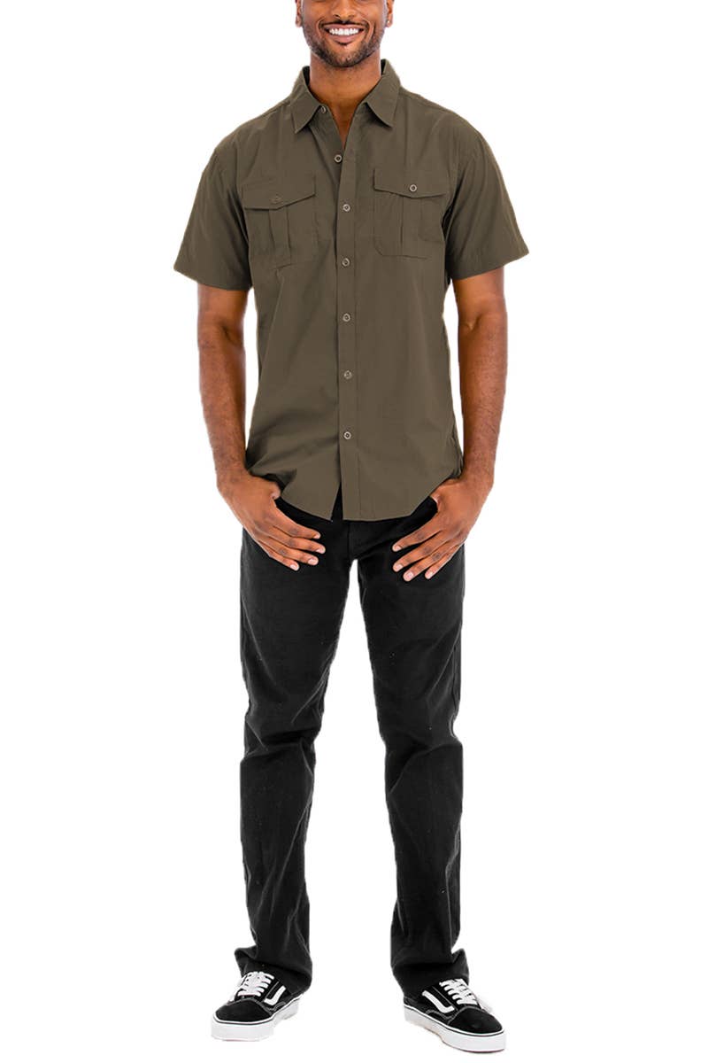 Moss Rock Utility Dress Shirt