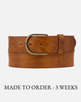 MADE TO ORDER Caro | Classic Interchangeable Leather Belt: Camel