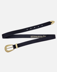 Adrie | Skinny Leather Belt Women: Black