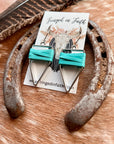 Yellowstone Weaved Arrowhead Hoop | Turquoise