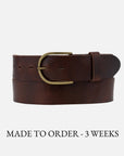 MADE TO ORDER Caro | Classic Interchangeable Leather Belt: Camel