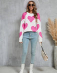 HEART KNITTED SWEATER