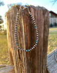 Sterling Silver Pearls bracelet 4 mm: Little bit of turquoise