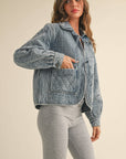 QUILTED DENIM JACKET: DENIM