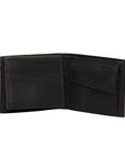 Mens Cow Leather Wallet: Black