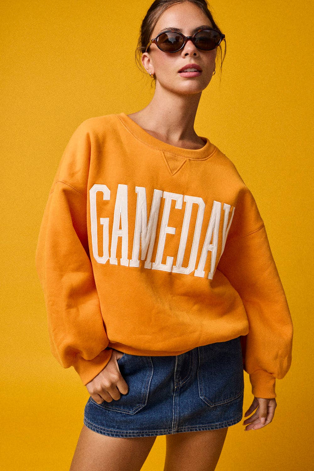Heather Gameday Sweatshirt: White Melange