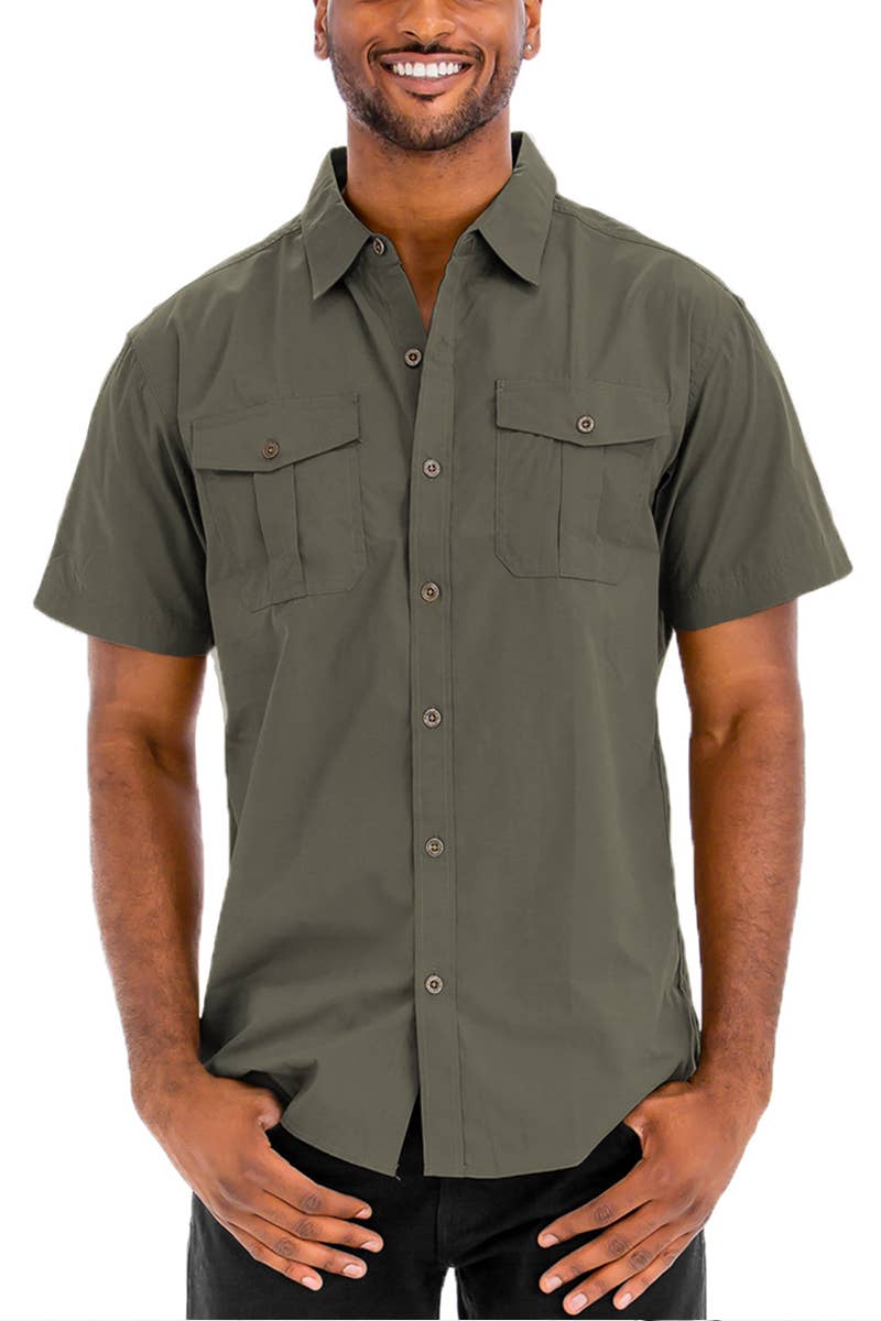 Moss Rock Utility Dress Shirt
