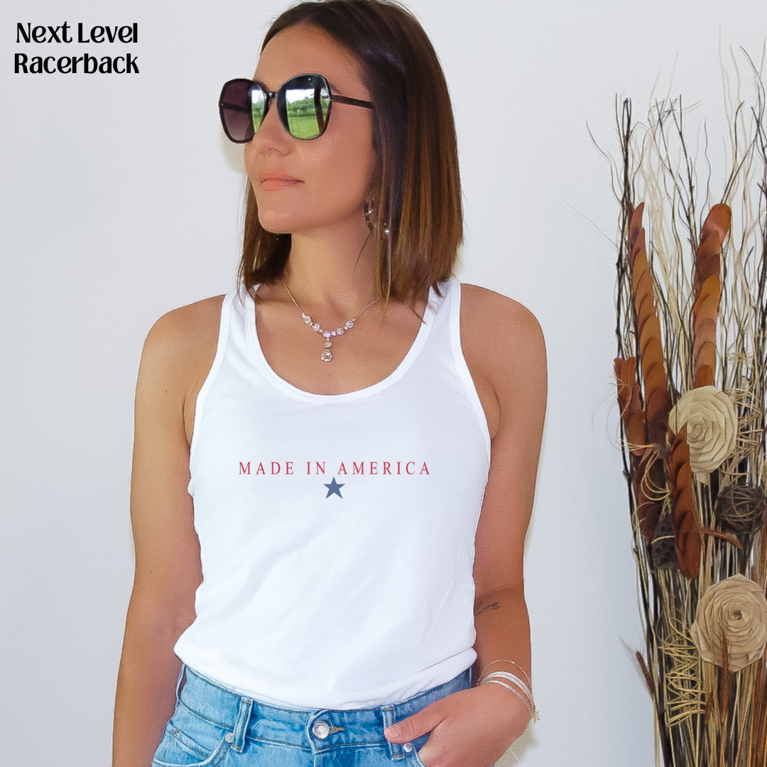 Made in America Racerback Tank Top