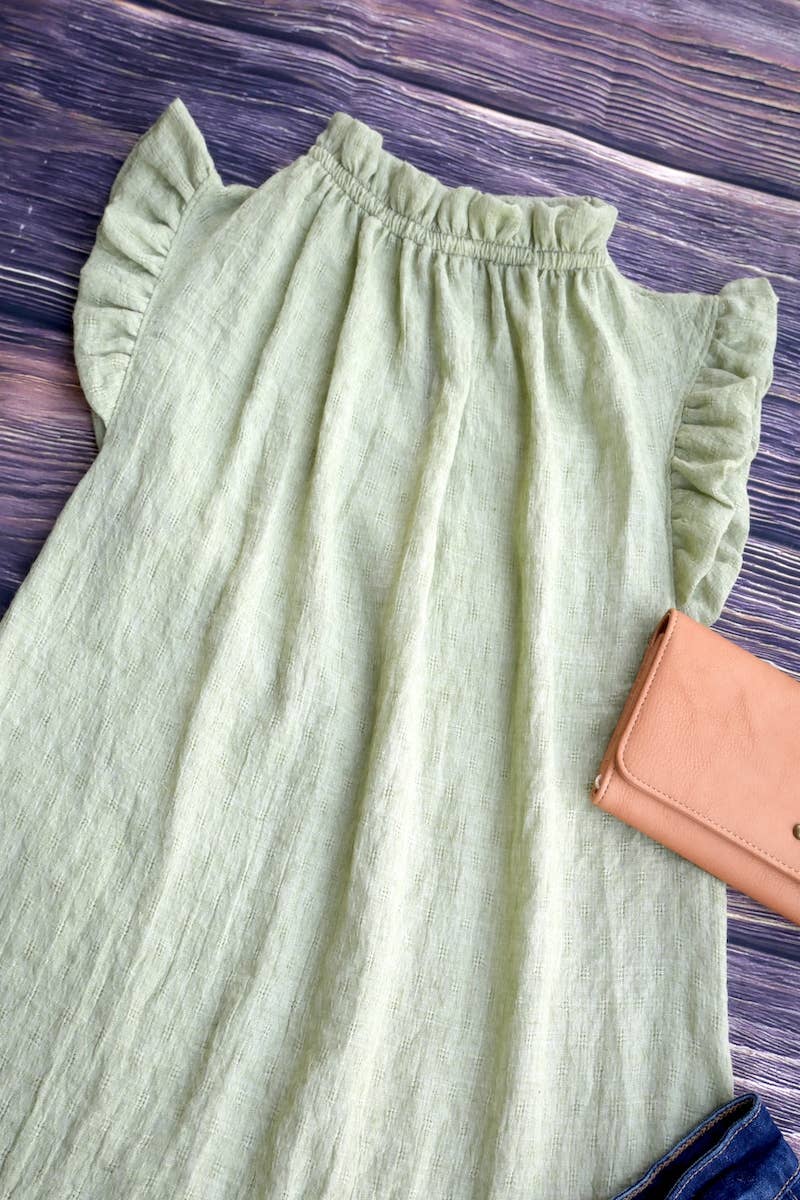 Textured Ruffle: Sage