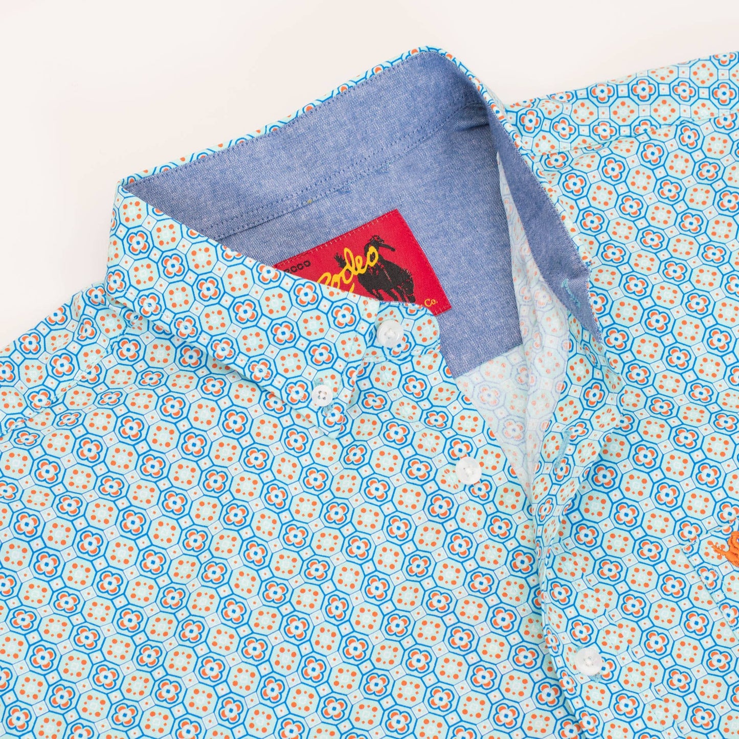 Poplin Print Men's Dress Shirt