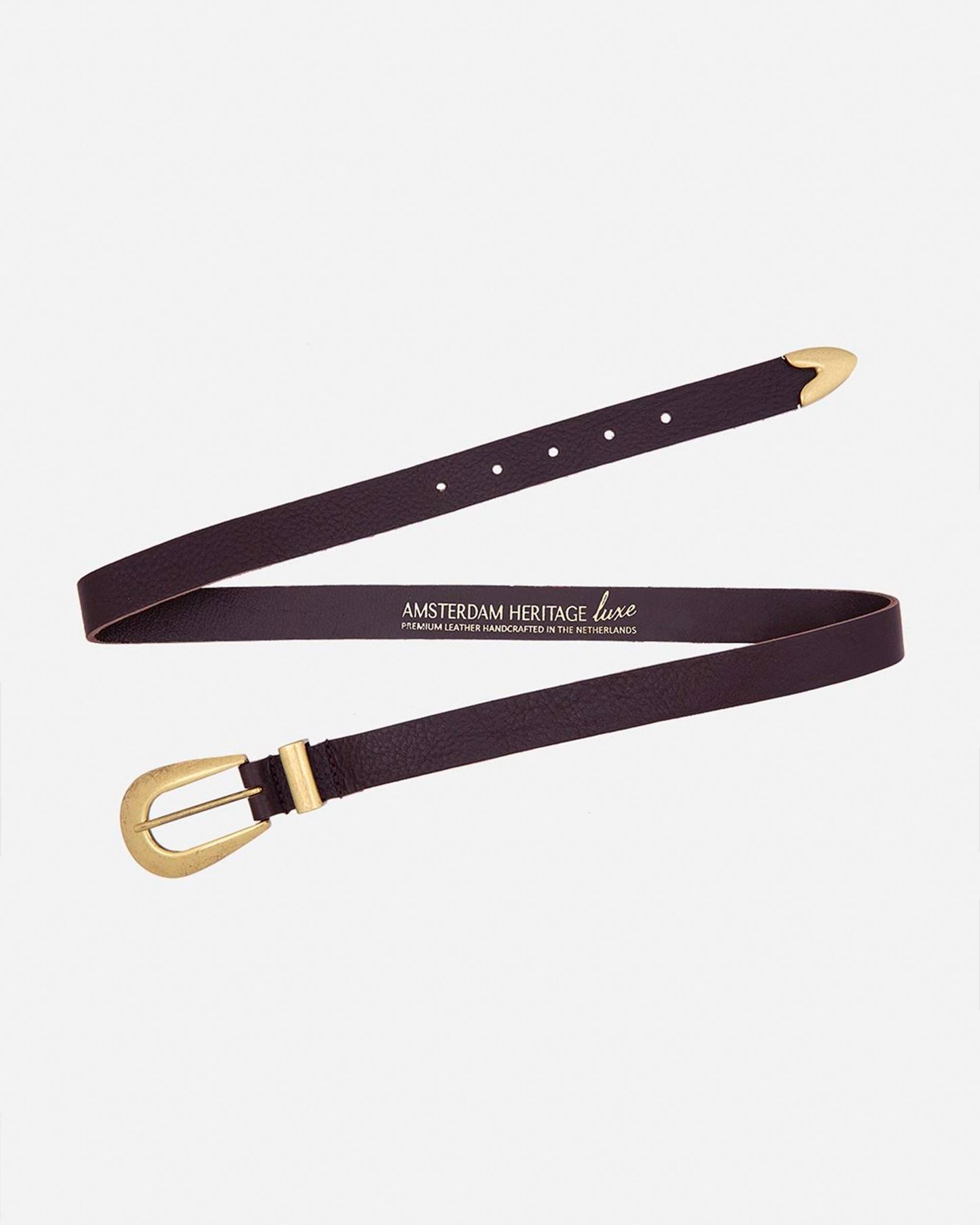 Adrie | Skinny Leather Belt Women: Black