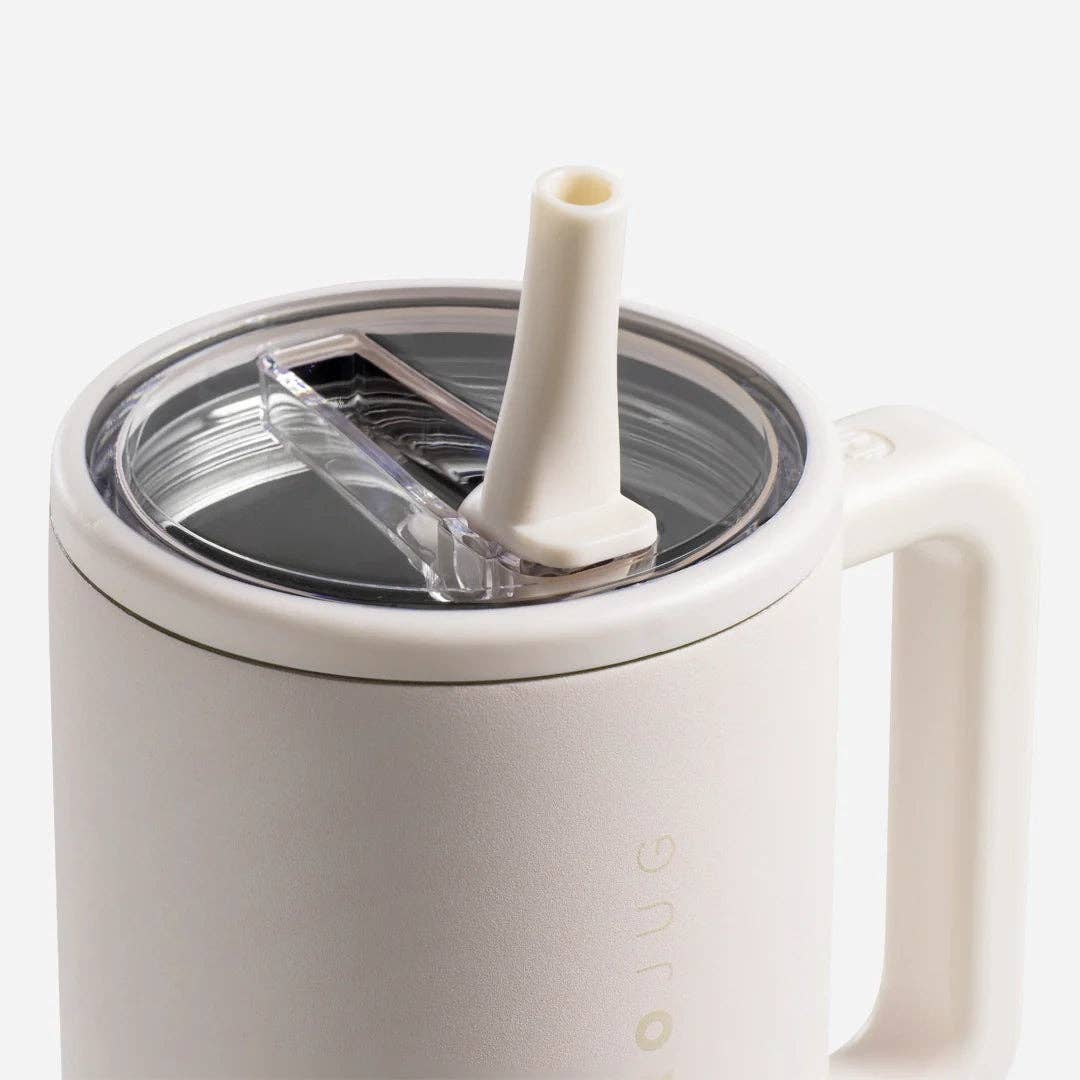 Cream HydroJug 40 oz Traveler Tumbler: Cream