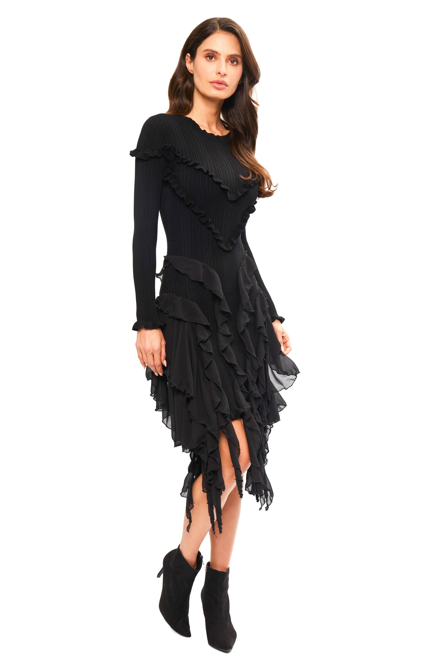 Black Ruffle Dress