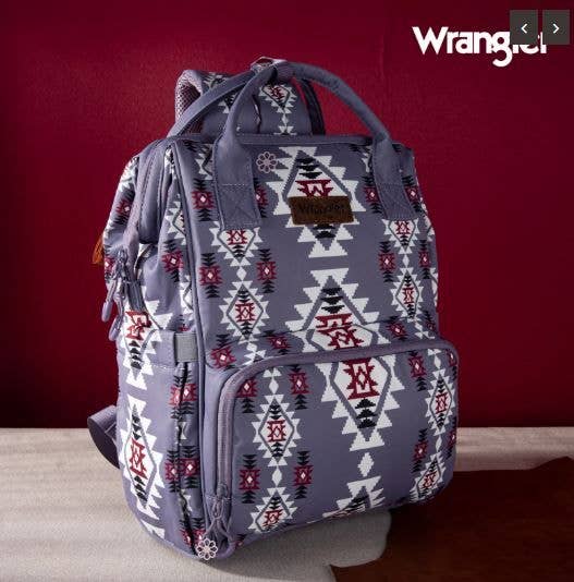 Wrangler Aztec Multi Function Backpack: Red