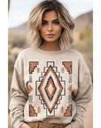VINTAGE AZTEC MINERAL GRAPHIC SWEATWHIRTS