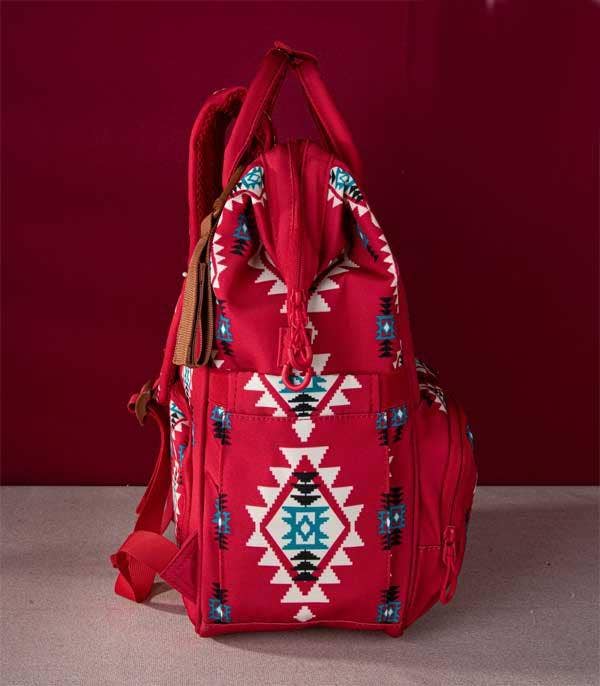 Wrangler Aztec Multi Function Backpack: Red
