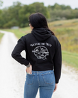 Wild Like the West Crop Hoodie: Black