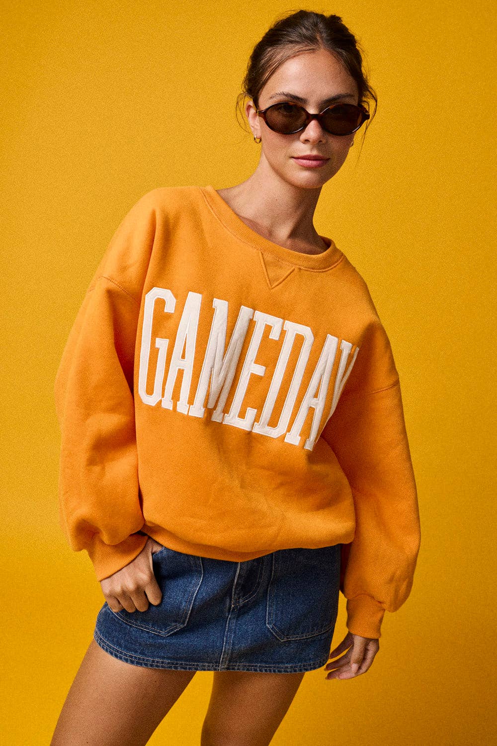 Heather Gameday Sweatshirt: White Melange