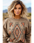 VINTAGE AZTEC MINERAL GRAPHIC SWEATWHIRTS