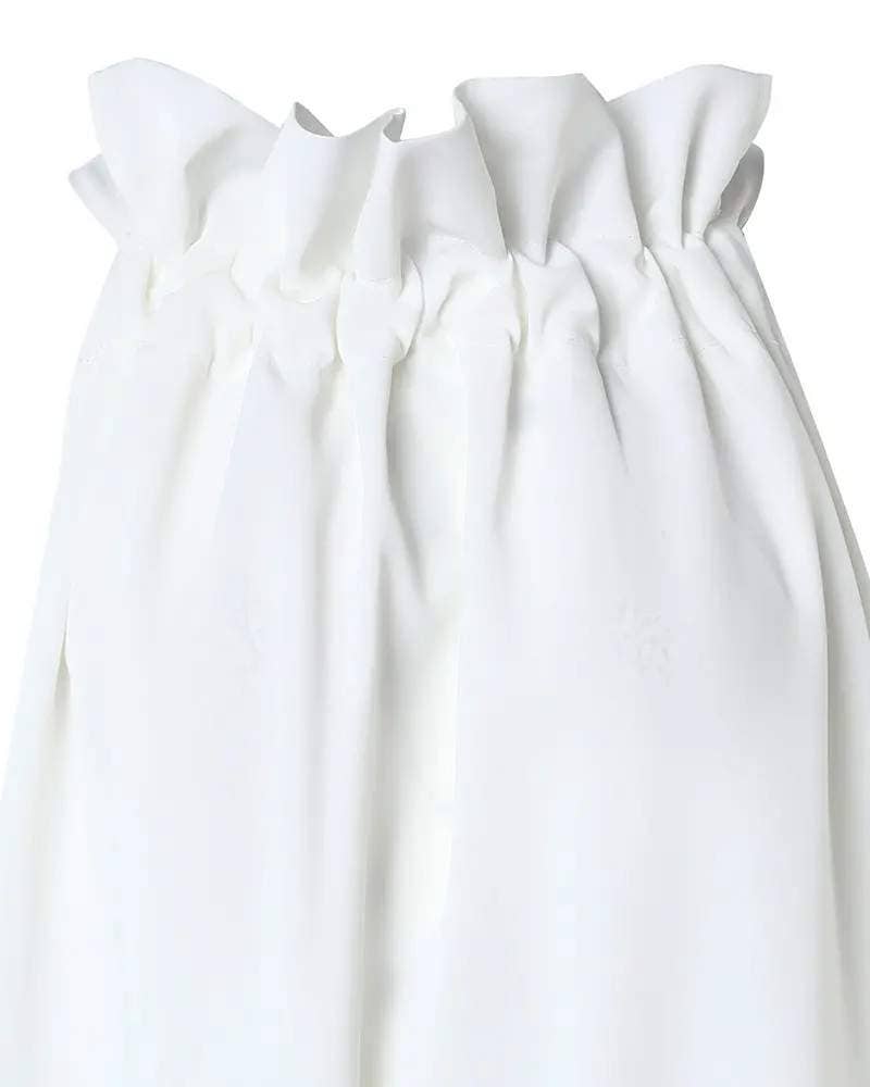 Frill hem sleeveless flowy tank top: YELLOW