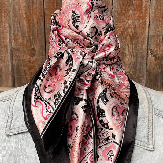 Pink & Black Paisley Wild Rag