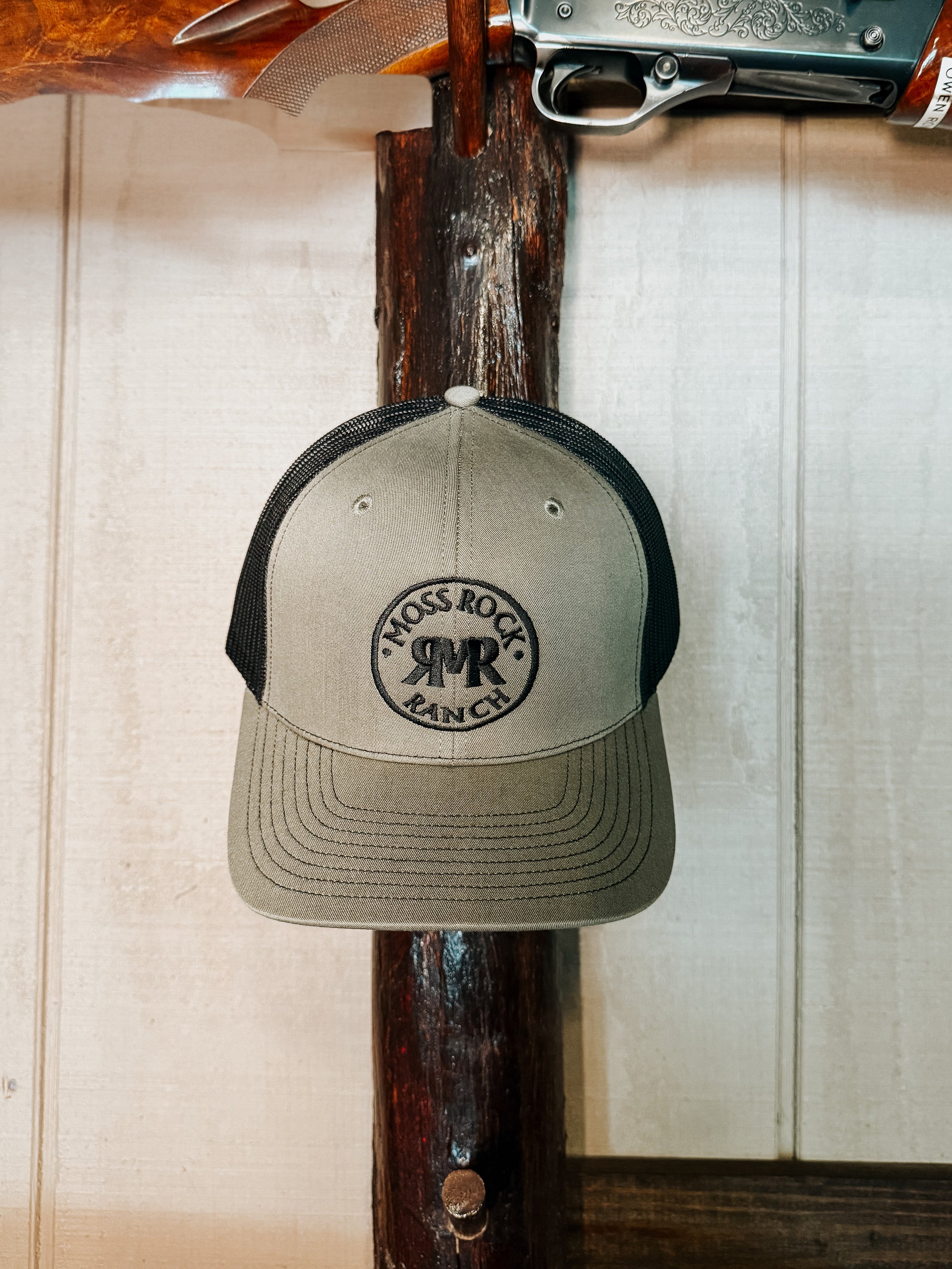 Moss Rock Logo Hat: Black &amp; Grey