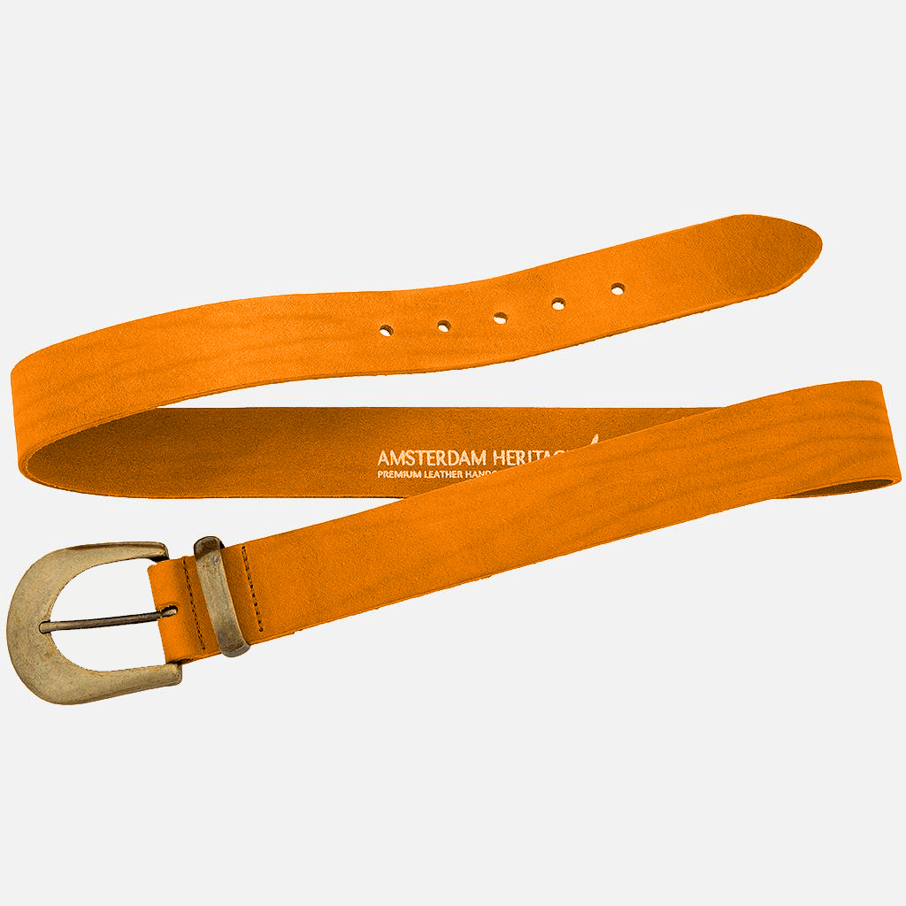 MADE TO ORDER Andrea |  Gold Buckle Leather Belt Women: Wine
