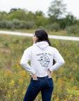 Wild Like the West Crop Hoodie: White