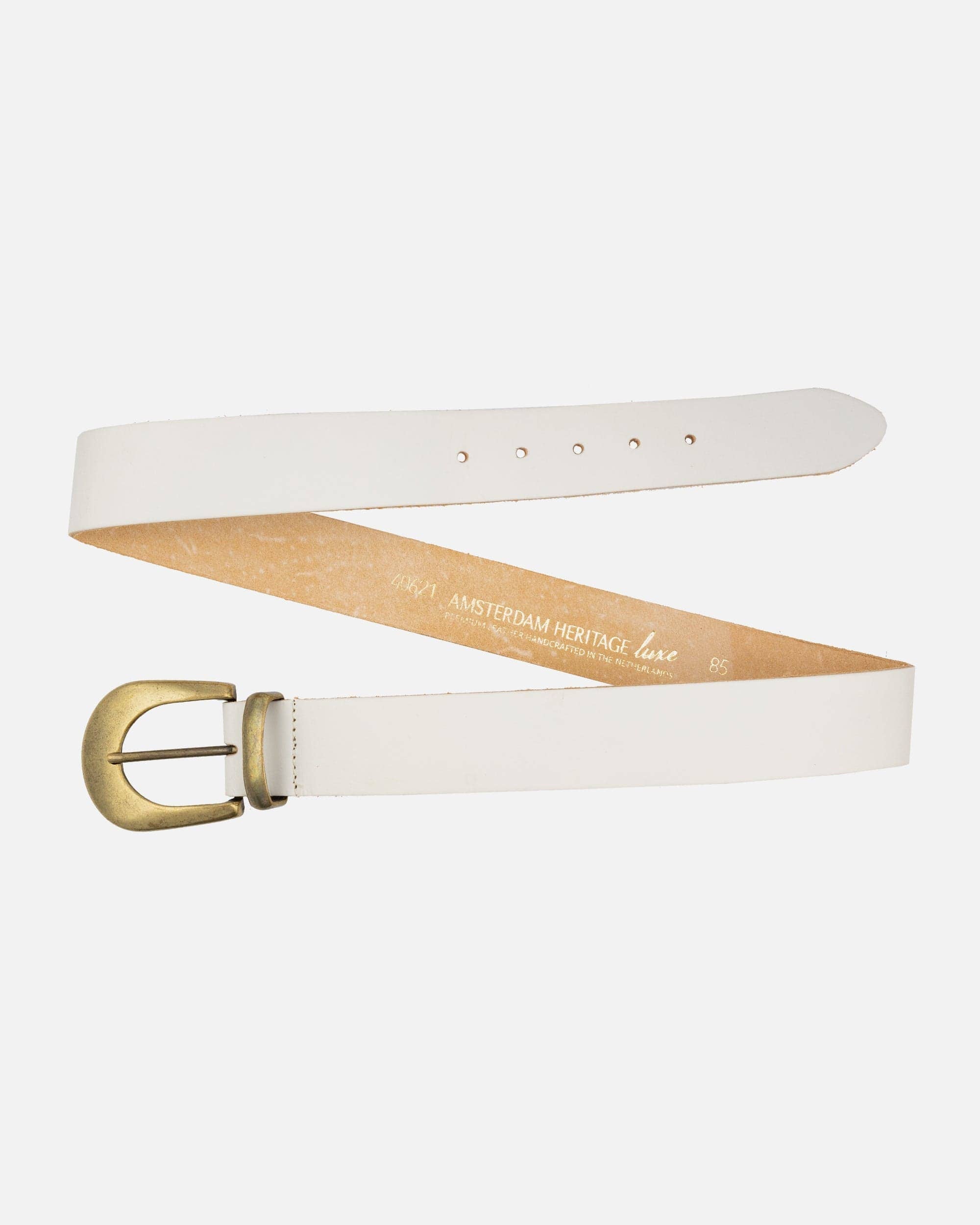 MADE TO ORDER Andrea |  Gold Buckle Leather Belt Women: Wine